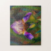 Paarse Iris Bloem Kunst Bloemisterij Puzzel (Verticaal)