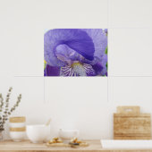 Paarse Iris Bloem kunstposter Bloemennatuurprints Poster (Keuken)