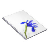 Paarse Iris Bloem Notitieboek (Rechterzijde)