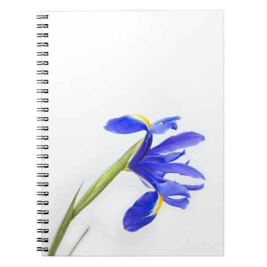 Paarse Iris Bloem Notitieboek (Voorkant)