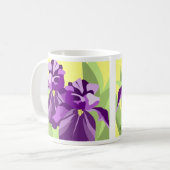Paarse Iris Bloem Ontwerp Koffiemok (Voorkant links)