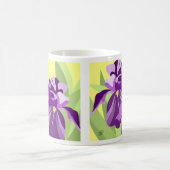 Paarse Iris Bloem Ontwerp Koffiemok (Center)