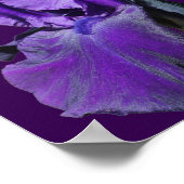 Paarse Iris Bloem Persoonlijke Trouwdag Poster (Hoek)