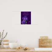 Paarse Iris Bloem Persoonlijke Trouwdag Poster (Keuken)