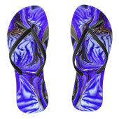 Paarse Iris Bloem Teenslippers (Voetbed)