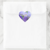 Paarse iris bloem Vrijgezellenfeest hart Stickers (Tas)