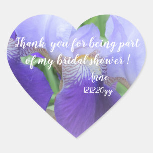 Paarse iris bloem Vrijgezellenfeest hart Stickers