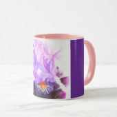 Paarse Iris Bloem Waterverf Vrouw Irissen Mok (Voorkant rechts)