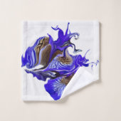 Paarse iris bloem wervelt bad handdoek (Wasdoekje)