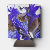 Paarse iris bloem wervelt blikjeskoeler (Achterkant)