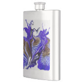 Paarse iris bloem wervelt flacon (Links)