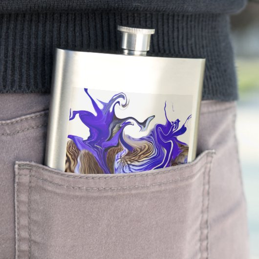 Paarse iris bloem wervelt flacon (Voorbeeld)