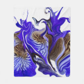 Paarse iris bloem wervelt fleece deken (Voorkant)