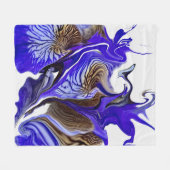 Paarse iris bloem wervelt fleece deken (Voorkant (Horizontaal))