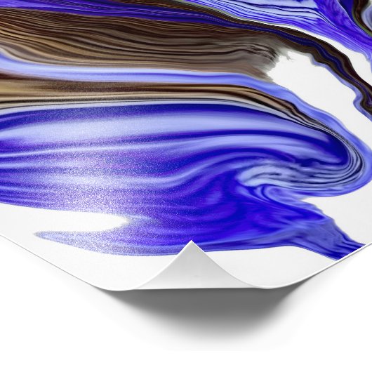 Paarse iris bloem wervelt foto afdruk (Hoek)