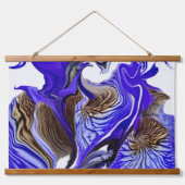 Paarse iris bloem wervelt hangend wandkleed (Voorkant)