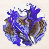 Paarse iris bloem wervelt kartonnen onderzetters (Voorkant)