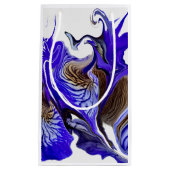 Paarse iris bloem wervelt klein cadeauzakje (Voorkant)