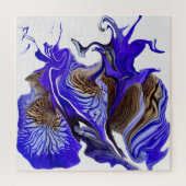 Paarse iris bloem wervelt legpuzzel (Verticaal)