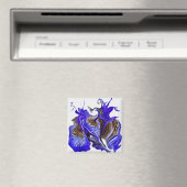 Paarse iris bloem wervelt magneet (Insitu (Vaatwasser))