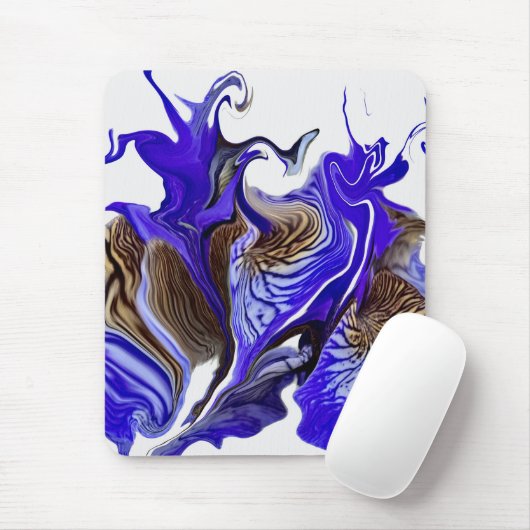 Paarse iris bloem wervelt muismat (Met muis)