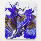 Paarse iris bloem wervelt muismat (Voorkant)