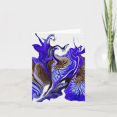 Paarse iris bloem wervelt notitiekaartje (Voorkant)