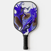 Paarse iris bloem wervelt pickleball paddle (Voorkant)