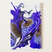 Paarse iris bloem wervelt planner (Achterkant)