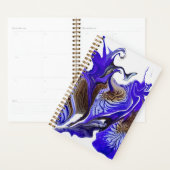 Paarse iris bloem wervelt planner (Display)