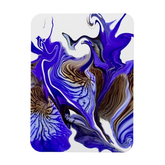 Paarse iris bloem wervelt soepel magneet (Verticaal)