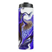 Paarse iris bloem wervelt thermosbeker (Voorkant)