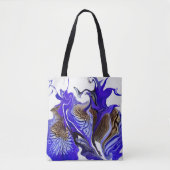 Paarse iris bloem wervelt tote bag (Voorkant)