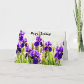 Paarse Iris Bloemen Bloemen Bloemen Bloemen Verjaa Kaart (Voorkant)
