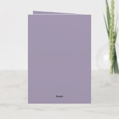 Paarse Iris Bloemen Mand Verjaardag Kaart (Achterkant)