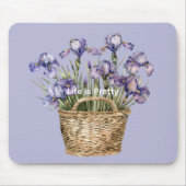 Paarse Iris Bloemen Muismat (Voorkant)