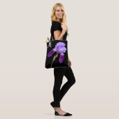 paarse iris bloemenboho M monogram schattig Tote Bag (Op model)