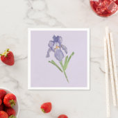 Paarse Iris bloemenschilderij Servet (Insitu)