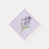 Paarse Iris bloemenschilderij Servet (Hoek)