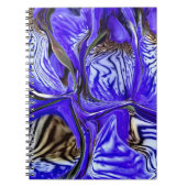 Paarse iris bloemspiraal notitieboek (Voorkant)