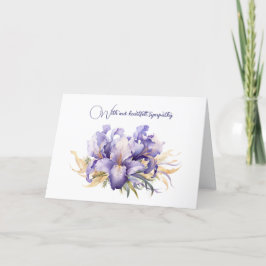 Paarse iris boeket sympathie kaart