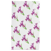 Paarse Iris Botanische Floral Art Klein Cadeauzakje (Voorkant)