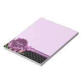 Paarse Iris Botanische Floral Kunst Notitieblok (Linkerzijde)