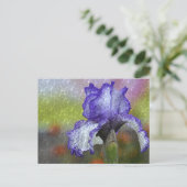  Paarse Iris Briefkaart (Staand voorkant)
