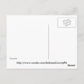 Paarse Iris Briefkaart (Achterkant)