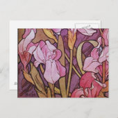 Paarse Iris Briefkaart (Voorkant / Achterkant)