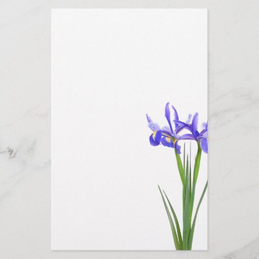 Paarse Iris Briefpapier (Voorkant)