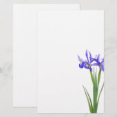 Paarse Iris Briefpapier (Voorkant / Achterkant)