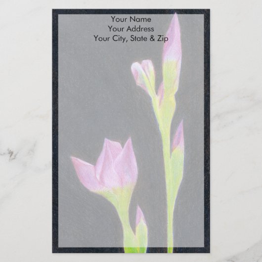 Paarse Iris Briefpapier (Voorkant)