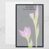Paarse Iris Briefpapier (Voorkant / Achterkant)